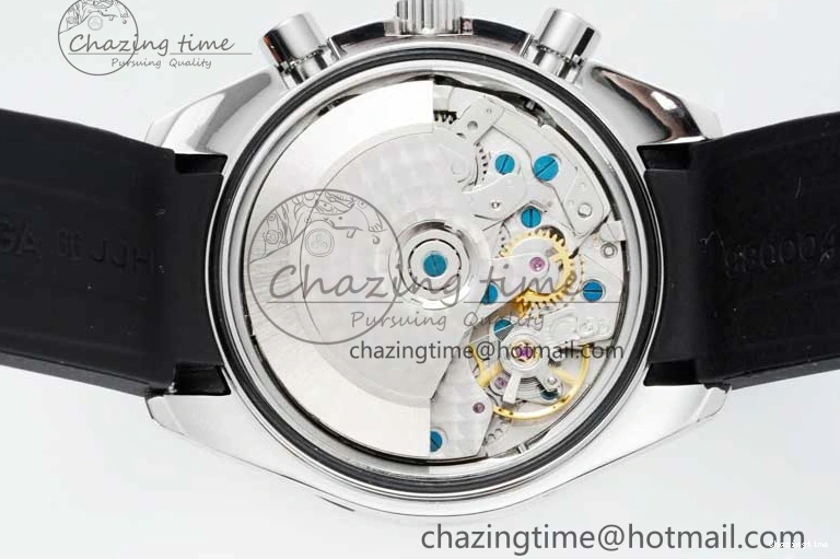 0601 SportInspired Speedmaster Racing Master SS HKF Best Edition Blue Black Dial on Black Rubber Strap A 7817
